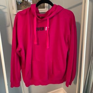 Wound up extra-large over it hot pink hoodie with front pocket